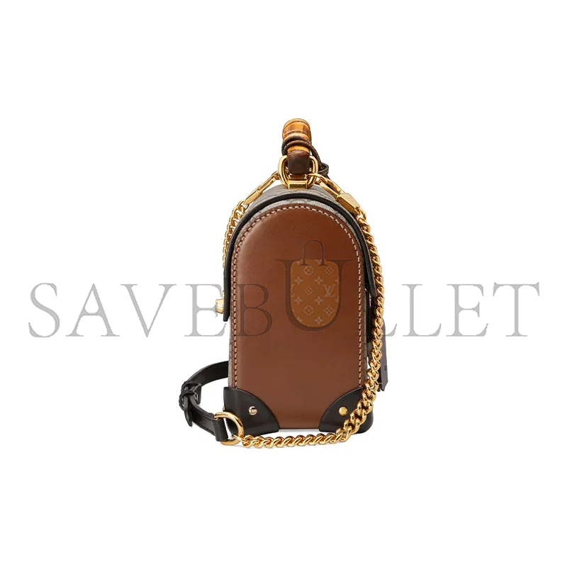 G*u*i padlock canvas with leather shoulder bag 603221 (24*17*10cm)